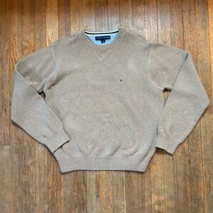 Tommy Hilfiger Men's Tan Crewneck Pullover Sweater ~ sz Medium